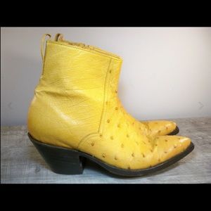 Champion Attitude Men's Ostrich Leather Ankle Work Zip Inside Mod Beatle Boots 7